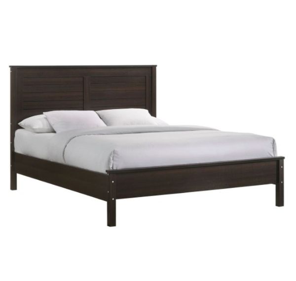 Kennon: Espresso — Queen Panel Headboard, Footboard and Slats