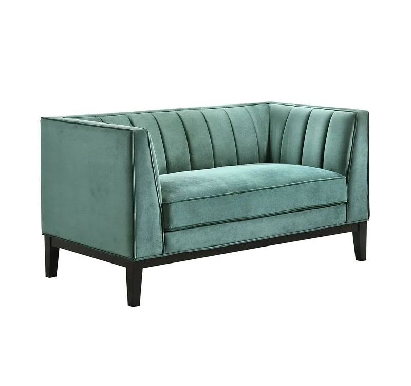 Elements International Calais Marine Green Loveseat