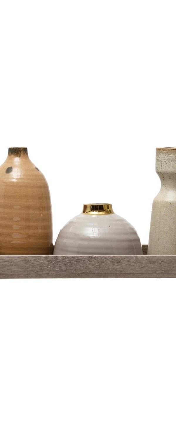 Tray with 5 Vases