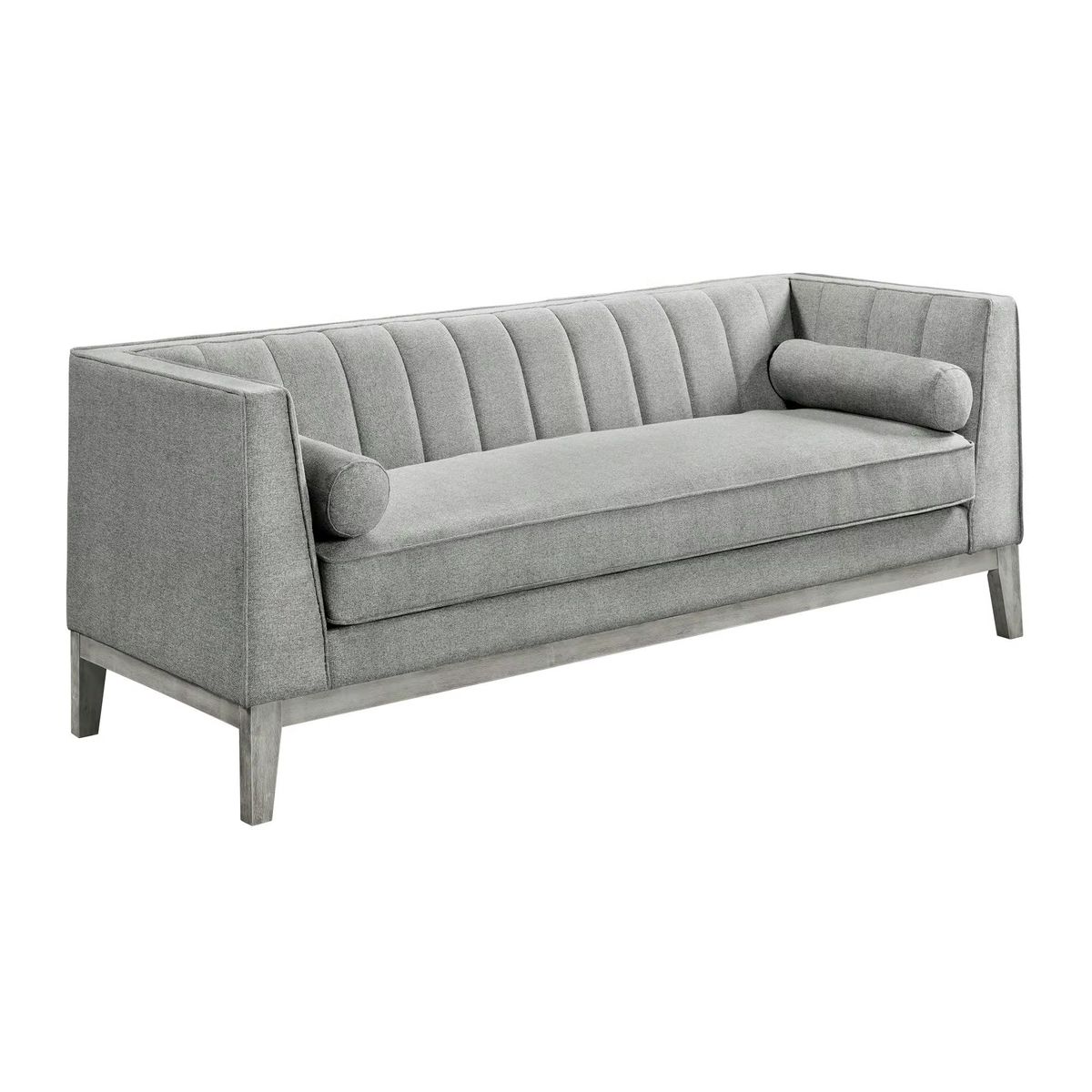 Elements International Cannes Mckinney Charcoal Sofa